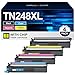 Price comparison product image HALLOLUX TN248 TN248XL Toner Cartridges Replacement for Brother TN248 Toner Compatible for DCP-L3520CDW L3520CDWE L3560CDW HL-L8230CDW L3220CW MFC-L3740CDW L8390CDW (Black Cyan Magenta Yellow 4 Pack)