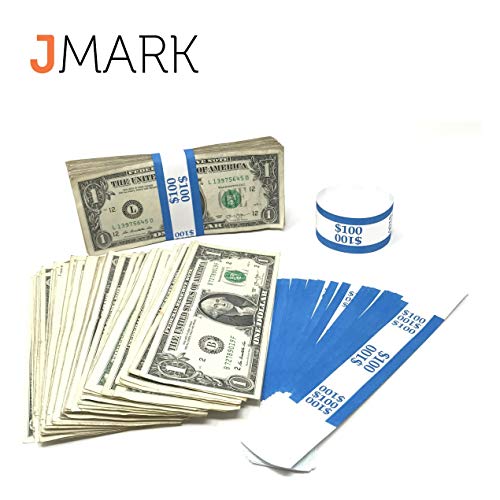 Money Bands Currency Sleeves Straps – Made In Usa (Pack Of 330 For $100) Self-Adhesive Money Wrappers For Bills Color Coded Wraps Meets Aba Standards, 7.5 X 1.25 Inches – Counter Recyclable Kraft Pape #TOP3