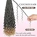 Chicmoi Crochet Boho Braids T27 Goddess Box Braid Crochet Hair for Black Women 20 Inch Ombre Blonde Boho Crochet Braids Pre looped With Curly Ends Synthetic Bohemian Braid Hair Extension
