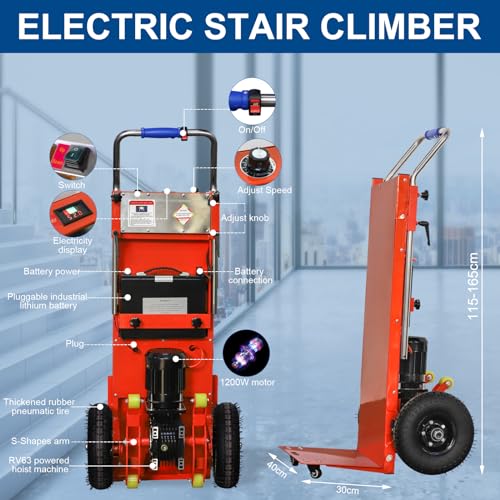 Carretilla eléctrica para escaleras con capacidad 440lb miniatura 2