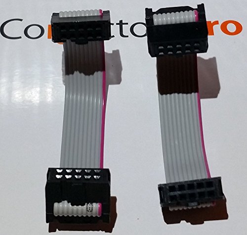 Cable plano conector 10 pines 12cm pack 2 miniatura 4