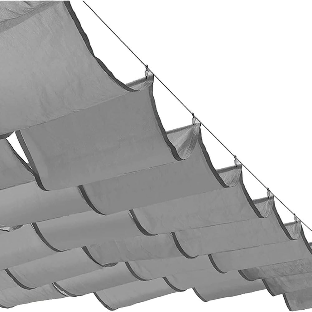 Tenda Pergola for Patio Cortile Tenda Retrattile Tenda di Ricambio con Filo Scorrevole Ondulato(1.2x3m)