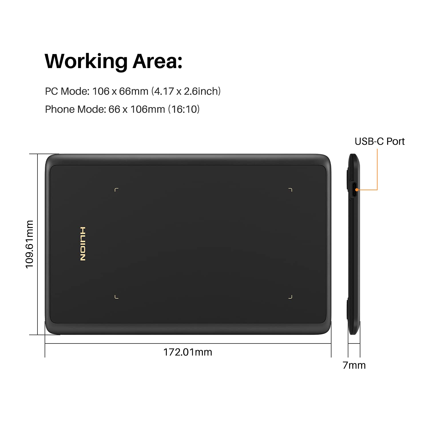 HUION Inspiroy H420X tablet graficzny 8192 poziomów ciśnienia bez baterii kompatybilny z Chromebookiem Windows Mac Android