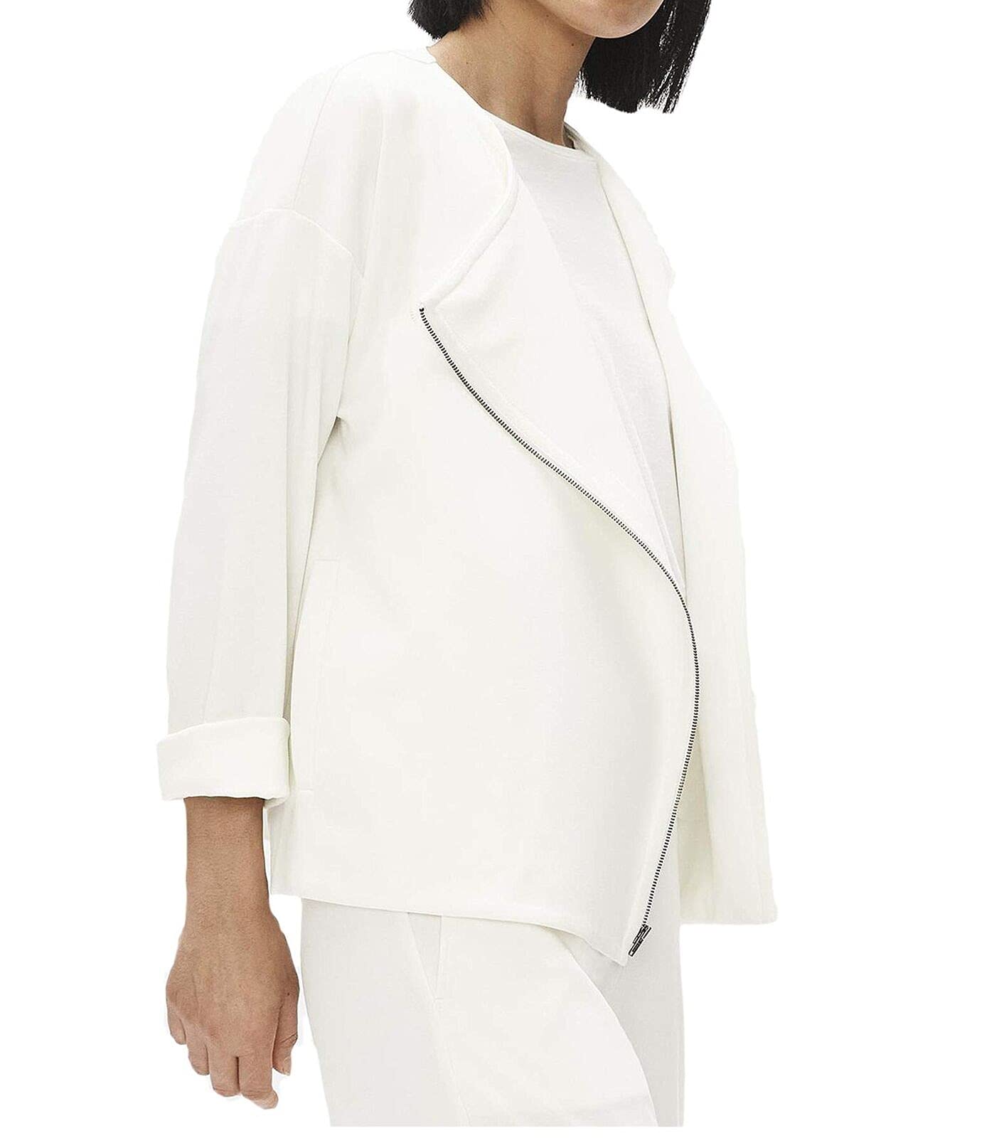 Eileen Fisher Round Neck Zip Jacket