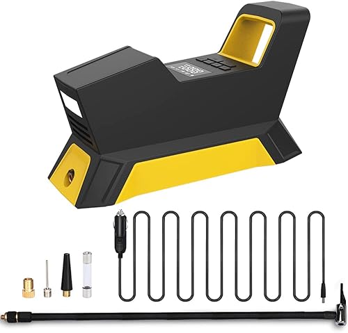 Miniatura 10 de Inflador de neumáticos inalámbrico, bomba de aire eléctrica portátil, 120 PSI Compresión de aire C316 para neumáticos de automóvil, bicicleta,