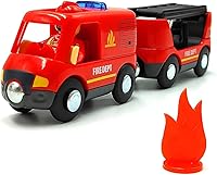 Vista 14 de Juego de trenes magnéticos y autos de madera, accesorios de tren para niños pequeños de 3 a 5 años, juegos de trenes de madera para niños de 3 a 4 a