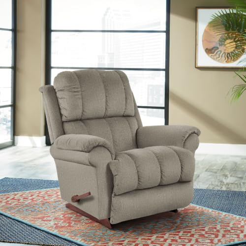 Image of La-Z-Boy Neal Rocking Recliner, Marble | Tall Scale with Tailored Cushions