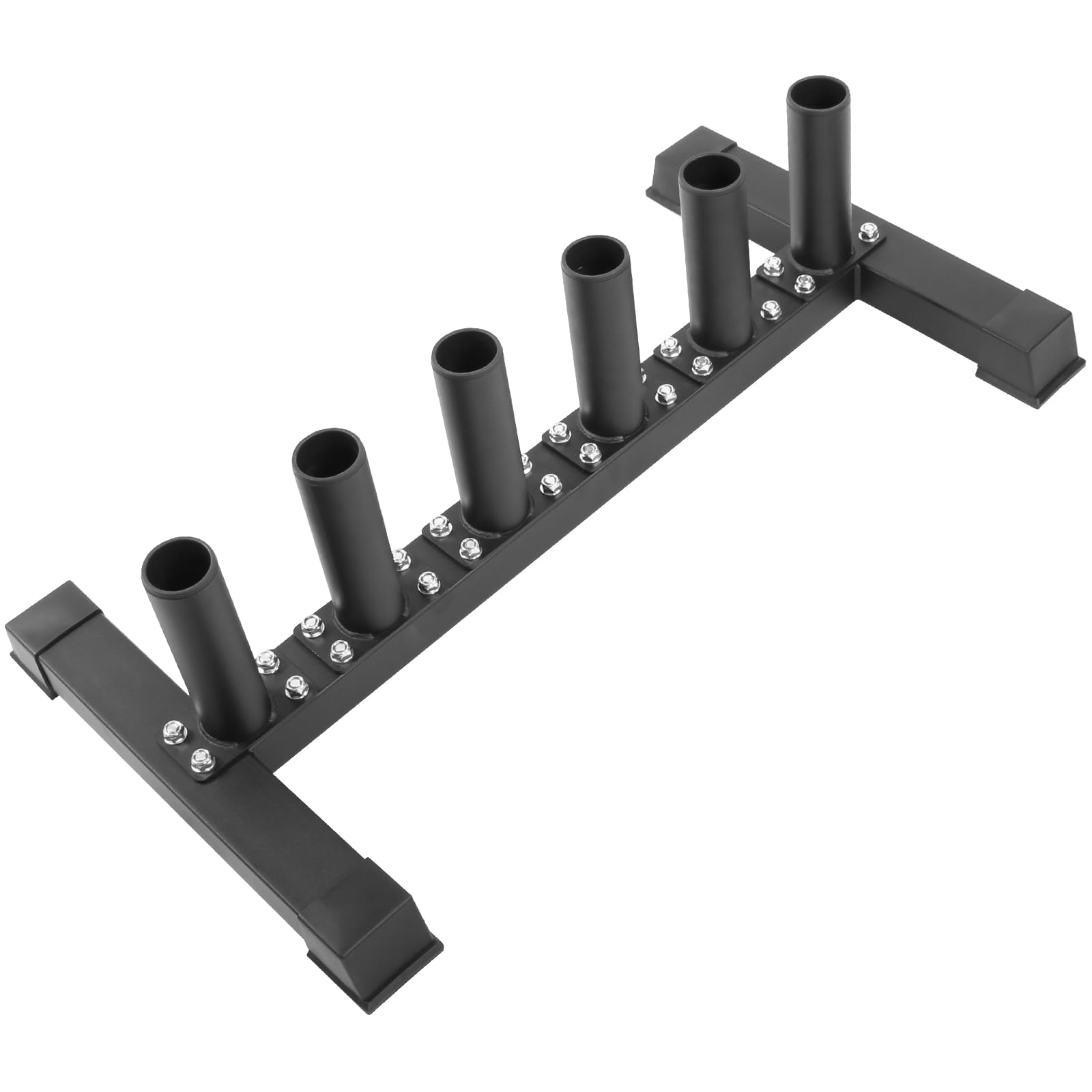 RICHUANG Freestanding Barbell Holder, Vertical 6 Bar Storage Rack for 2