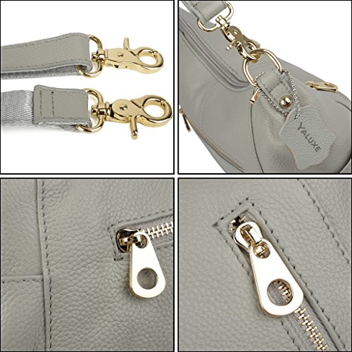 YALUXE Donna morbido pelle elegante Cerniera