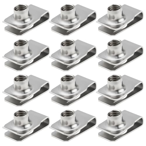 LT Easiyl 40 Stück 5/16-18 U-förmige Clip-On-Muttern aus Edelstahl Standard-U-Muttern für Kotflügelhalterungen Und Radlaufleisten