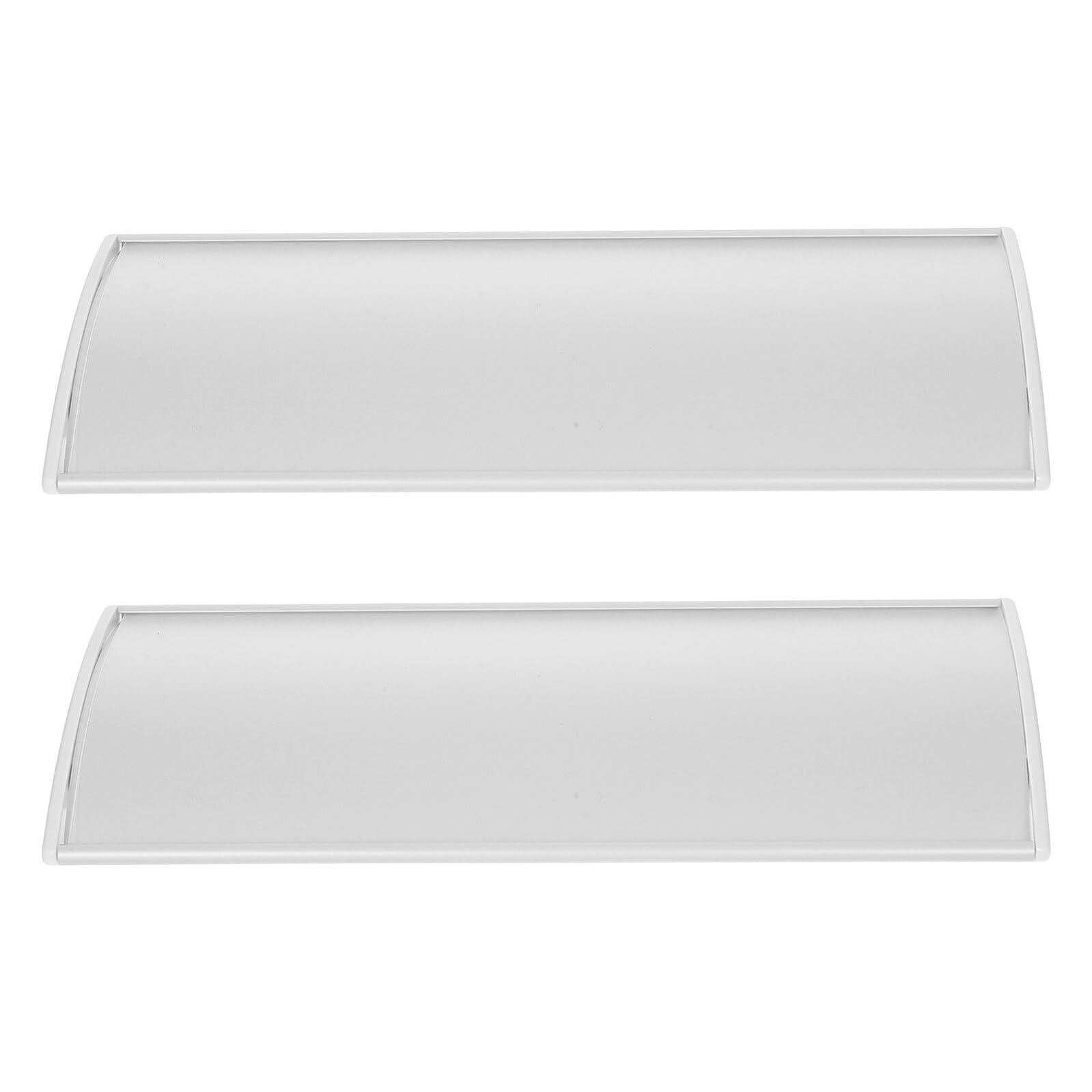 Plaque signalétique de porte bureau aluminium incurvé argent pour identification fréquente de pièce