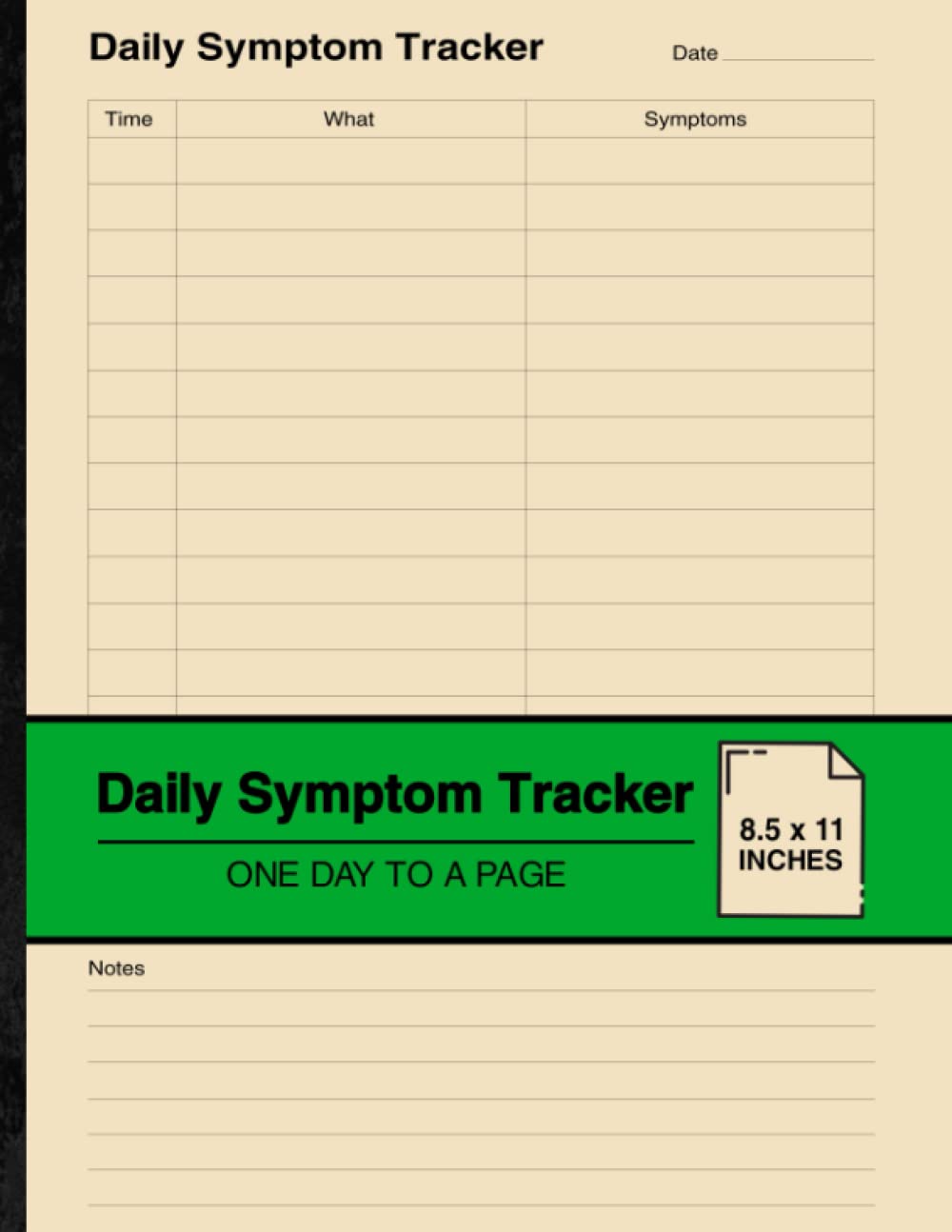 Daily Symptom Tracker: Simple Symptom Tracker Journal Log Book | Track Your Symptoms | Large