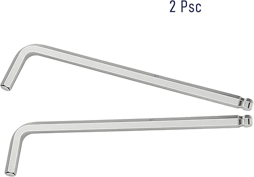 Miniatura 3 de 2 llaves Allen de extremo de bola de 14 pulgadas, llave hexagonal interna SAE, herramienta de reparación de brazo largo en forma de L, CR-V