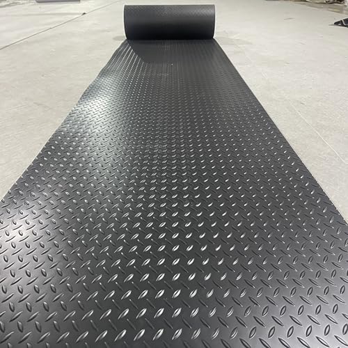 Tapis de sol de garage noir en caoutchouc isolant 1,6mx1m
