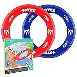 【Leichter Flying Ring】Ein Flying Ring ist nicht so schwer wie ein professioneller Flying Disc. Das Gewicht beträgt nur 33g und ist damit etwa 80% leichter als bei professionellen Flying Disc. Kinder können mit einer leichten Kraft weit fliegen. Machen Sie sich also keine Sorgen, dass Kinder sich mit großer Kraft die Handgelenke verletzen , dies ist sehr wichtig.