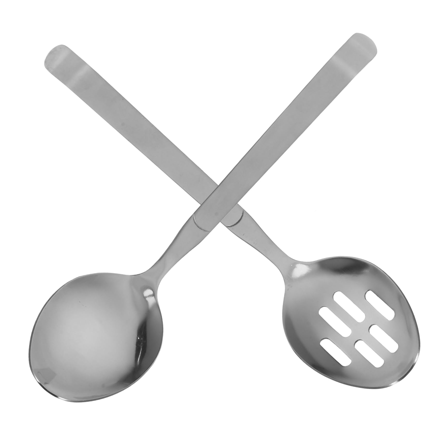 Ciieeo 2pcs Ergonomic Stainless Steel Slotted Serving Spoons Kitchen Utensils for Home Restaurant Buffet Use for Cooking Serving Design