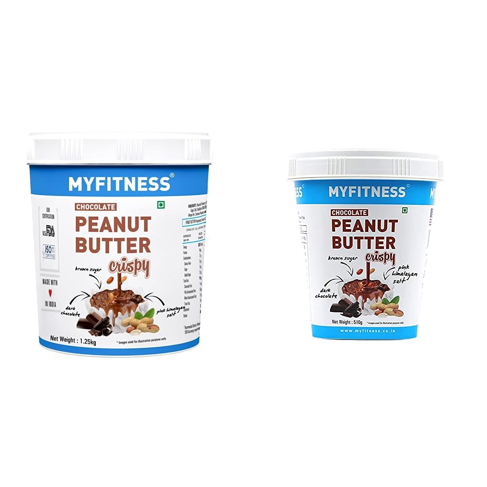 MYFITNESS Chocolate Peanut Butter Crispy 1200gm & Chocolate Peanut Butter Crispy 510gm