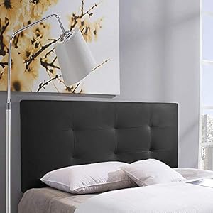 marcKonfort Hoofdeinde Carla, 140 x 60 cm, zwart, met schuimvulling, 8 cm dik, incl. ophangmateriaal