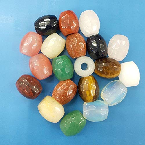10pc/Bag Natural Stone Pendant 13x17mm Oval Column Semi-Precious Stone Pendant DIY Necklace Pendant Jewelry Accessories - (Color: 5; Item Diameter: 13x17mm) Primary Stones and Minerals ( Color : 5 , S