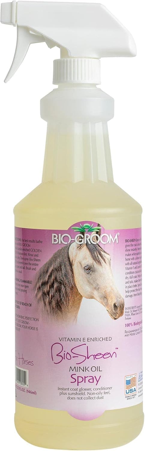 Bio Groom Bio Sheen Mink Oil Horse Conditioner Spray Horse