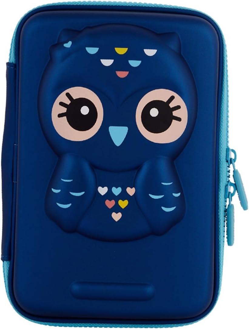 Multipurpose Cartoon Art Blue Pencil Case