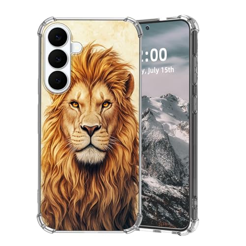 SFJAXYOV for Samsung Galaxy S26 Plus Case, Majestic Lion Golden Mane Slim Fit Phone Case, Shockproof Cover for Samsung Galaxy S26 Plus 6.7"