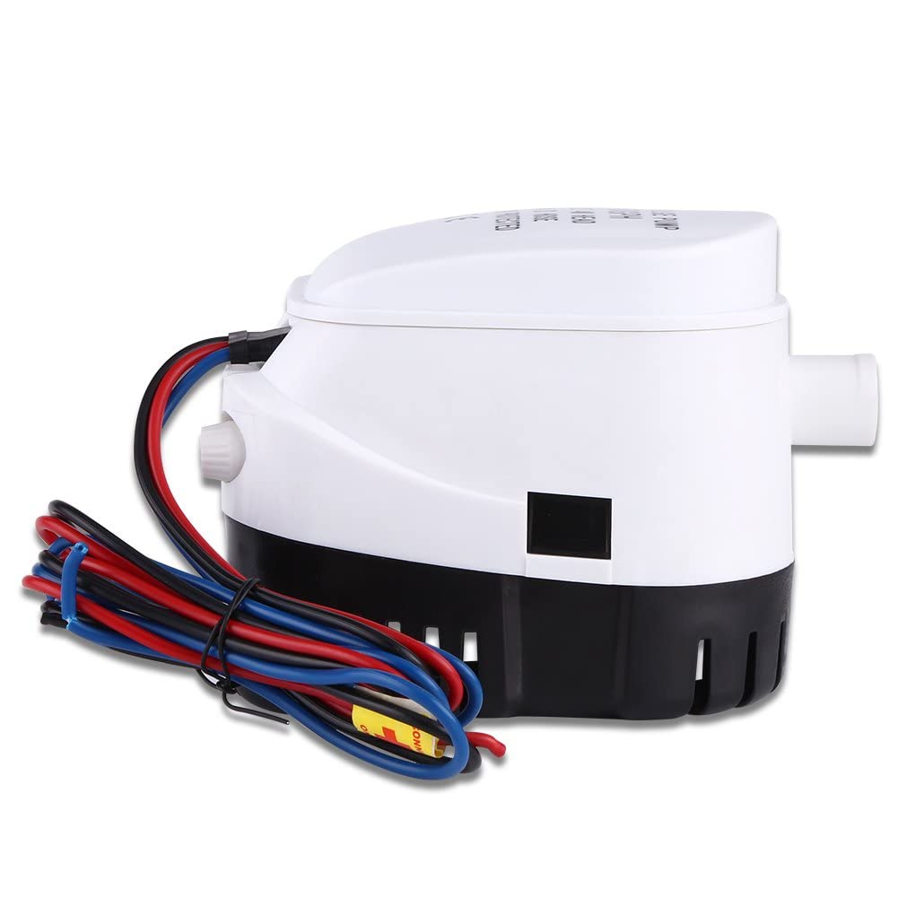 Automatische Bilgepumpe 12V 750GPH Tauchpumpe Bilgepumpe Bilgenwasserpumpe Tauchhydraulikpumpe Boots Lenzpumpe Wasserpumpe mit Schwimmerschalter für Boot Yacht