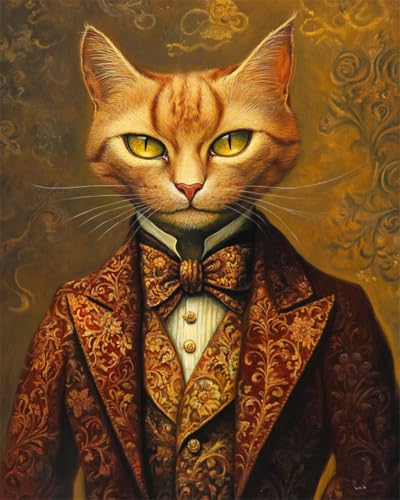 Kit broderie perlée chat fantastique Rqwybcaxn point de croix 9CT 40x50cm