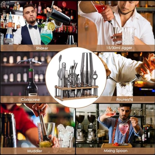 Set coctelera para bar Remove Shaker miniatura 4