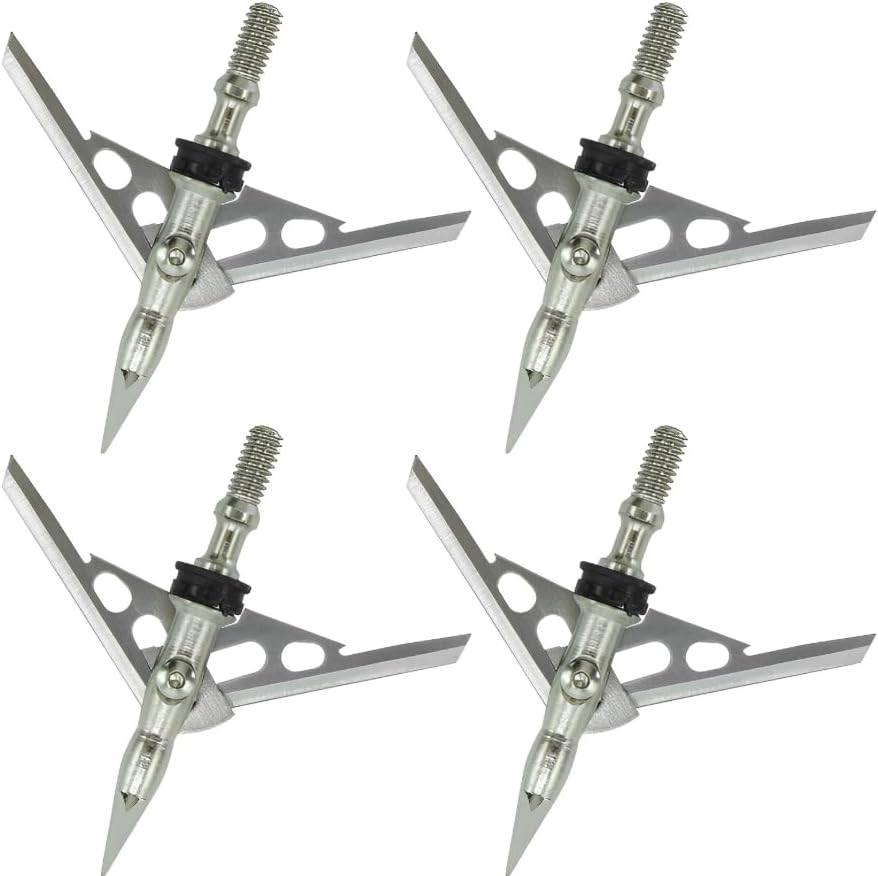 12 pcs 100 Grain 2.3" Cut Stainless Steel Arrow Tips Hunting Archery Bolts Arrow Broadheads 2-Blade