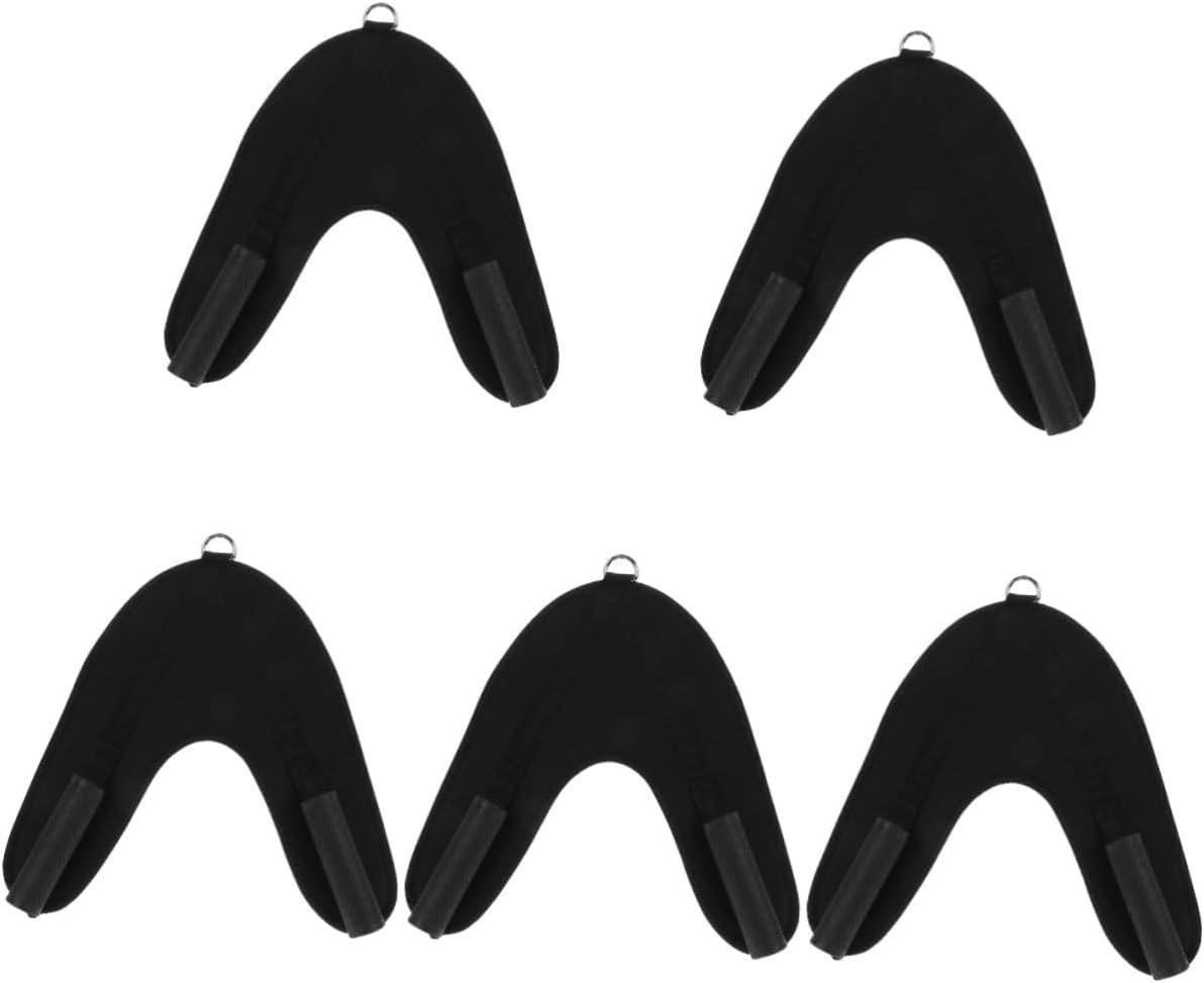 balacoo 5pcs Wear Resistant Fitness Training Stretch Belt for Core and Abdominal Workouts Strap for Muscle Training Suitable for Men and Women Black