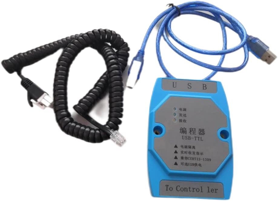 Diagnostic Tools 1309 USB Interface Box Handheld Programmer Handset with Curtis 1314 4401/4402/5502 OEM Level PC Programming Station Software Blue, 190*60*105