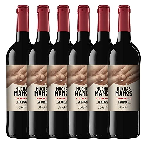 Muchas Manos Tinto Tempranillo, Paquete de 6 x 750 ml - Total: 4500 ml