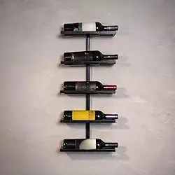 Adega Vinho de Parede Barzinho Suporte Garrafas Em Metal Preto