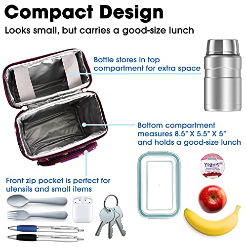 Image of J World Corey Kids Lunch Bag. Insulated Lunch-Box for Girls, Women, Safari