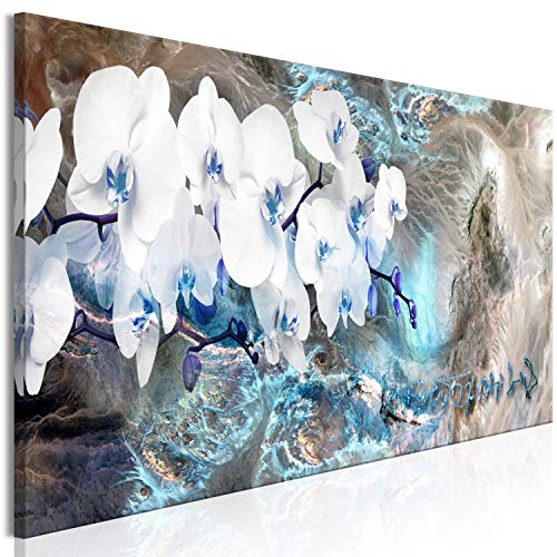 artgeist Acoustic Canvas Wall Art Print Abstract 47x16 in - 1pcs Picture with Acoustic Foam Sound Print Artwork Room Acoustics Soundproofing Orchid Flowers b-A-0734-b-a