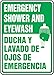 Accuform SBMFSR500XV Spanish-Bilingual Adhesive Dura-Vinyl Sign, Legend"Emergency Shower and Eyewash", 14" Length x 10" Width x 0.006" Thickness, Green on White