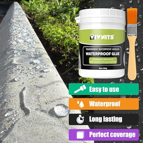 Image of Roof Water Leakage Solution, Transparent Waterproof Glue, Roof Waterproofing, Waterproof Coating, Water Proof Glue, Crack Seal, Seepage Wall Solution Bathroom Wall Tile Window (3 Pack / 900GM)