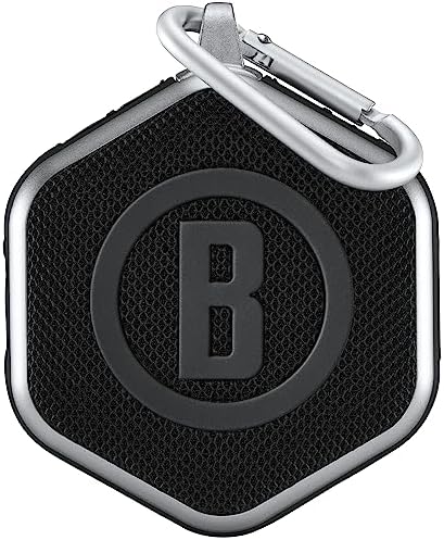 Bushnell Golf Wingman Mini GPS Speaker – Audible & Accurate Distances, Multiple Mounting Options for Cart or Walking (Black/Silver)