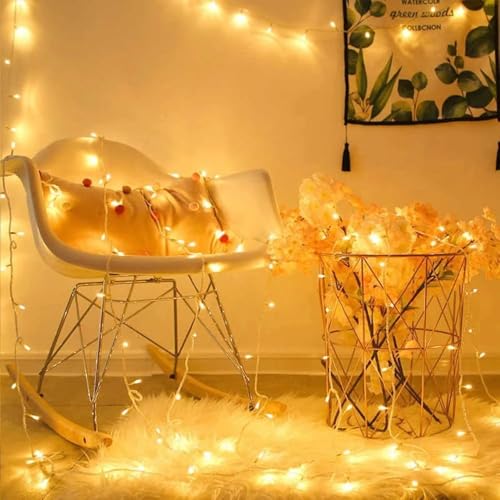 Image of XERGY String Ladi Lights - 60 Ft Warm White Decorative LED String Light | Fairy Lights for Home, Garden, Wedding, Party & Festival Decoration