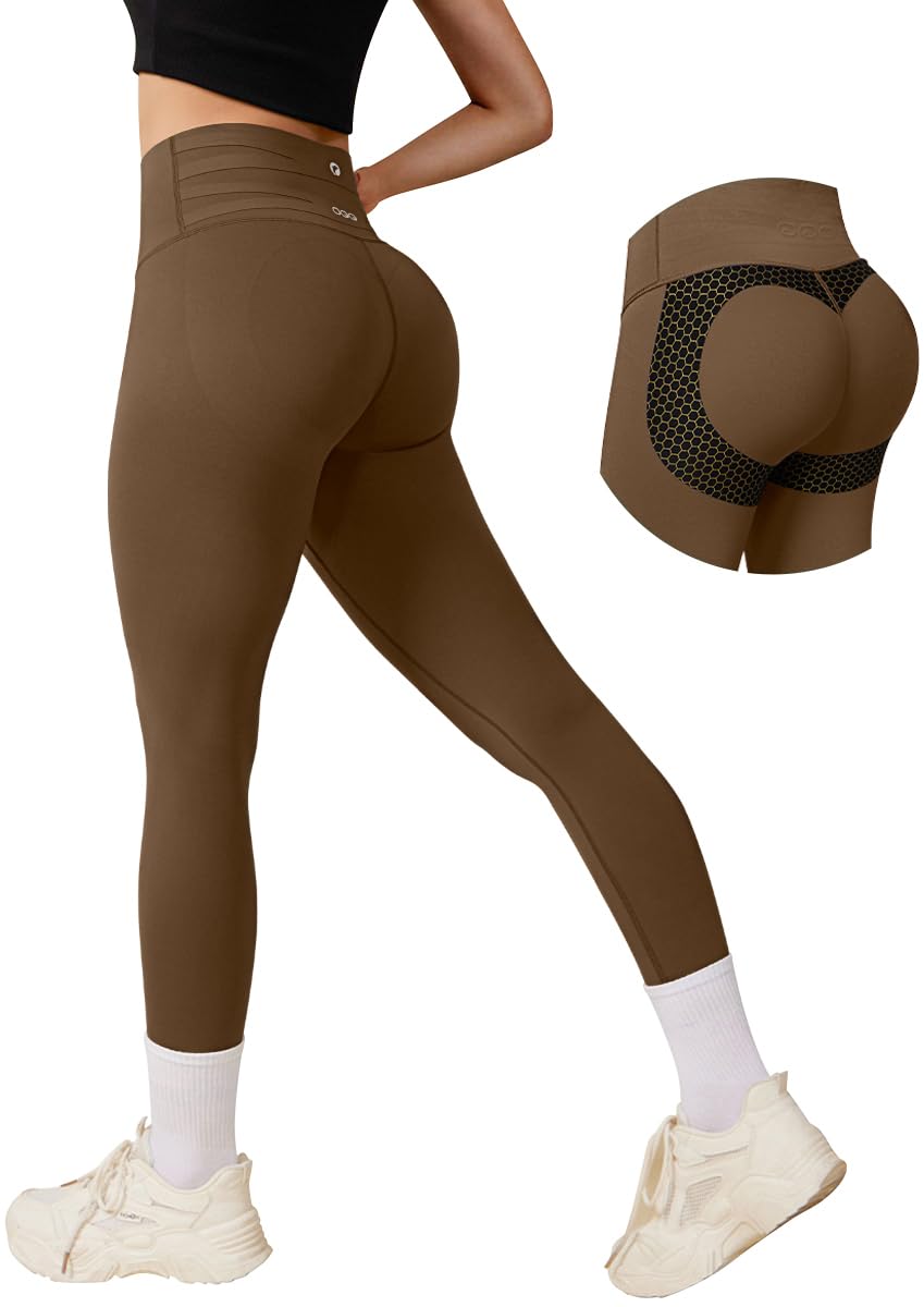 OQQ Women Yoga Leggings High Waisted Tummy Control Butt Lifting