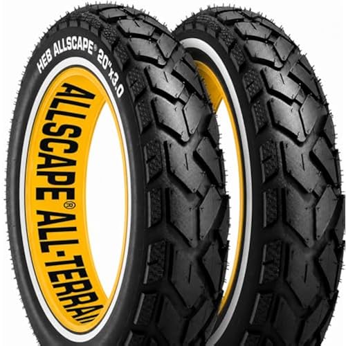 HEB ALLSCAPE 16x4.0 20x4.0 26x4.0 24x4.0 20x3.0 26x 3.0 inch E-Bike Fat Tire, Performance Puncture Resistant Heavy Duty for MTB, All Terrain US Service Team