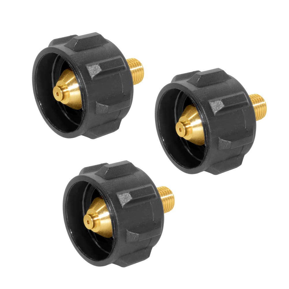 Hooshing 3 szt. QCC1 adapter propanu regulatora gazu montaż zaworu z gwintem męskim NPT 1/4 cala
