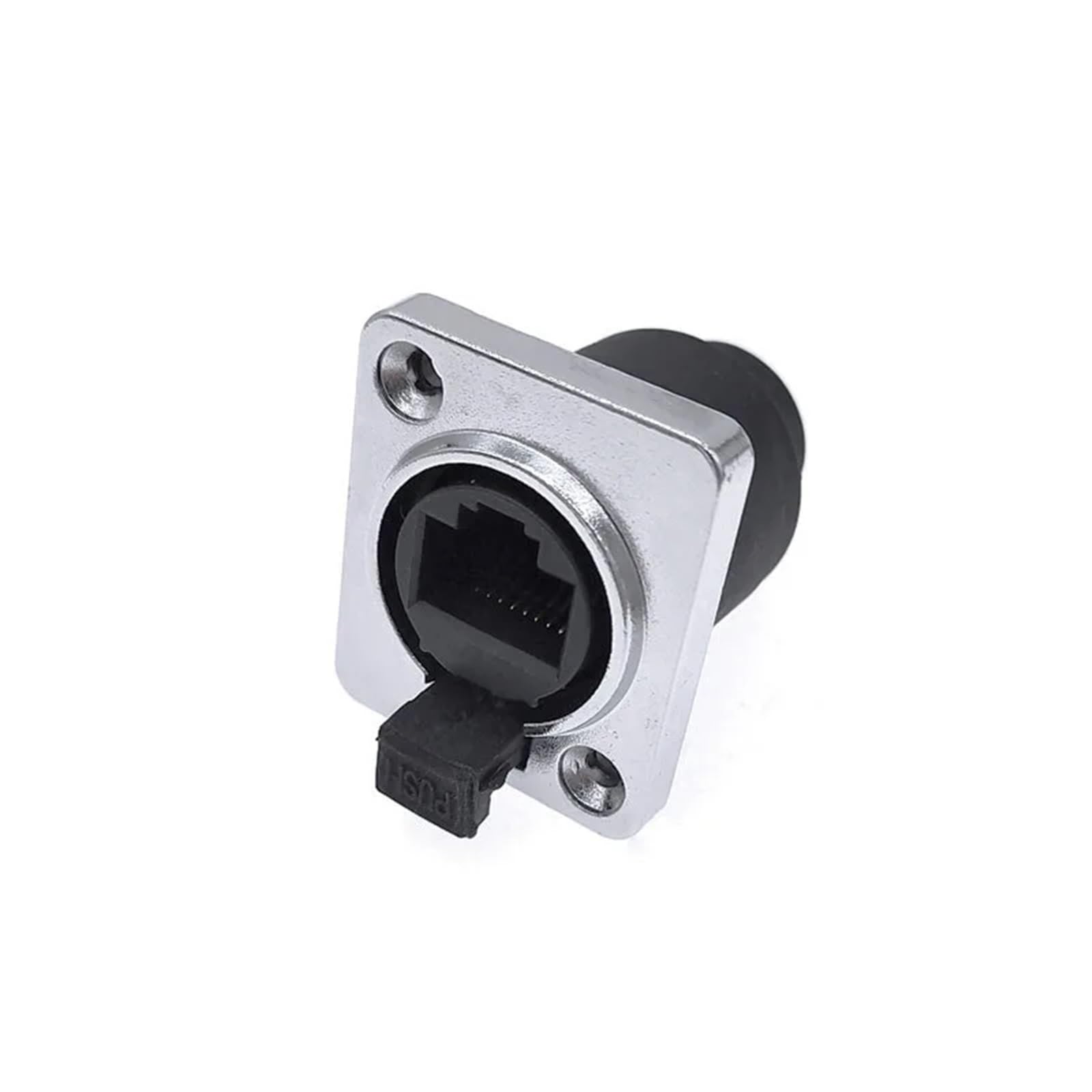 1 szt. złącze sieciowe RJ45 z gumową osłoną IP65 8p8c D gniazdo do montażu panelowego (proste)