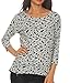 Produktbild ONLY Damen Onlelcos 4/5 Aop Top Jrs Noos Langarmshirt, Grau (Light Grey Melange Aop:w. Black Feathers), S