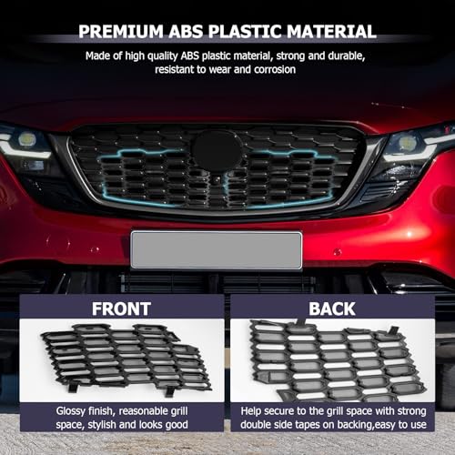 Image of LUWU Mazda CX-5 2026 Front Upper Grill Mesh Compatible With 2026 Mazda CX-5 Front Mesh Grill Inserts Trims Front Mesh Grille Cover Guard for Mazda CX5 2026 Car Exterior Accessories ABS Material Black