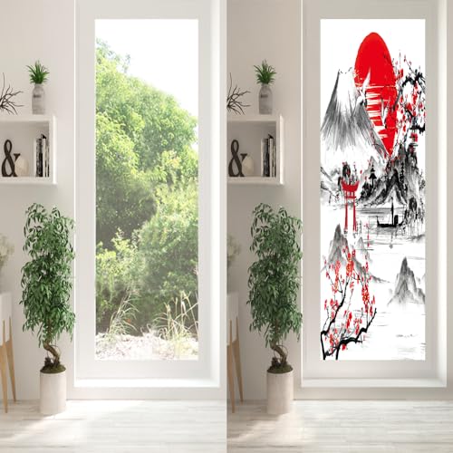 Vinilo Decorativo Brebasf Mount Fuji Rojo 35.4 x 78.7 in miniatura 3