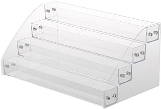 Delaman Stojak na lakier do paznokci, wielopoziomowy stojak na lakier do paznokci, akrylowy organizer na biurko pojemnik, przezroczysty (rozmiar: 4 warstwy)