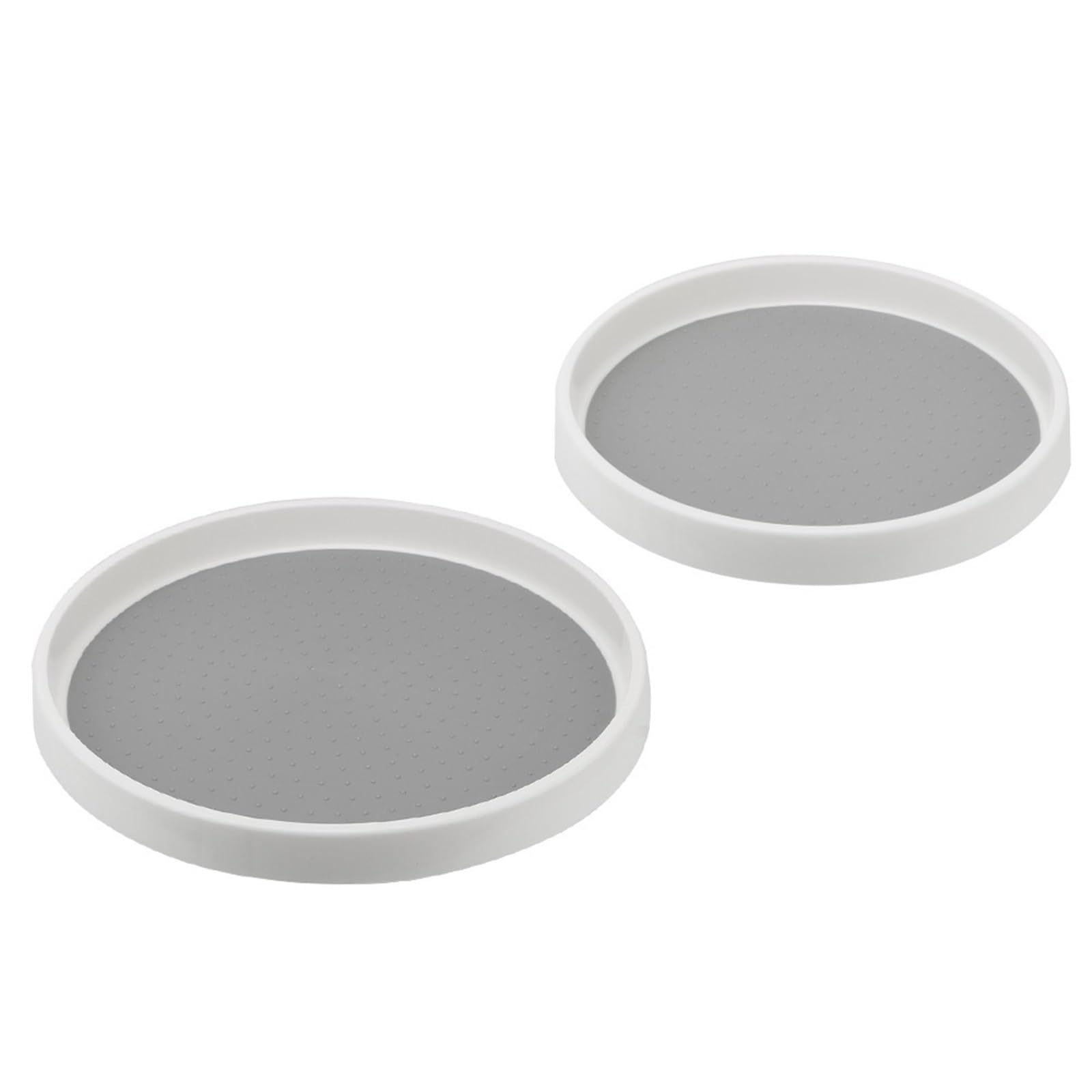 2 bandejas de almacenamiento cocina, organizador giratorio, estante for especias, armario despensa, plato, redondo for almacenar condimentos para Nevera, Cocina(2.5x25.5cm)