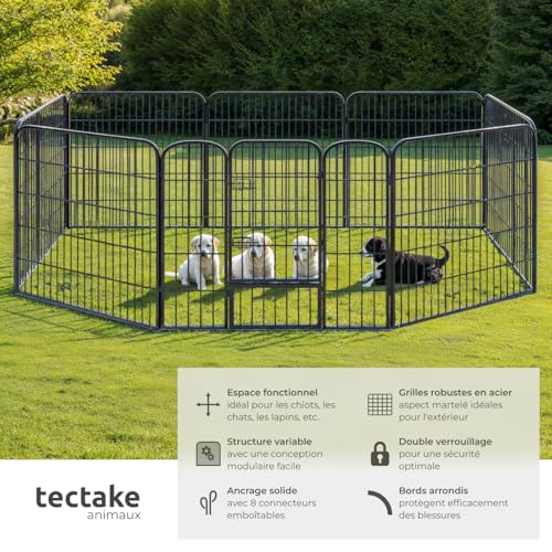 Parc chiot extérieur tectake pour des moments de jeu sereins dans le jardin - 3